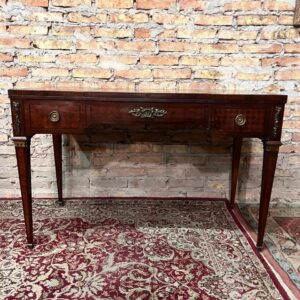 Escritorio pudre imperio dos cajones con broncería y espejo anterior