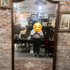 Espejo de vestir inglés biselado muy buen tamaño