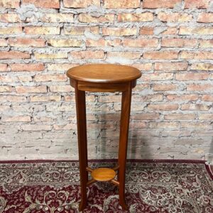 Pedestal de cerejeira oval en color madera