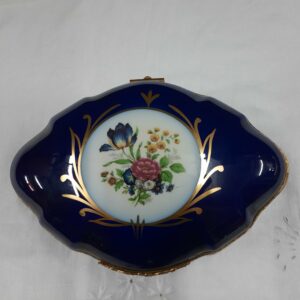 Alhajero Limoges de época en azul cobalto