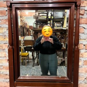 Espejo ingles de dormitorio sala biselado en color caoba