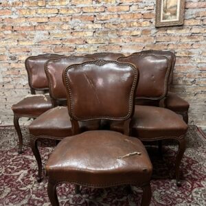 juego de 6 sillas francés Luis XV firmes para tapizar