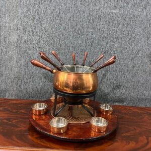 Fondue sin uso completa en perfecto estado con su bandeja de dips giratoria