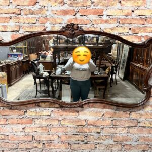 Espejo de comedor francés color madera biselado