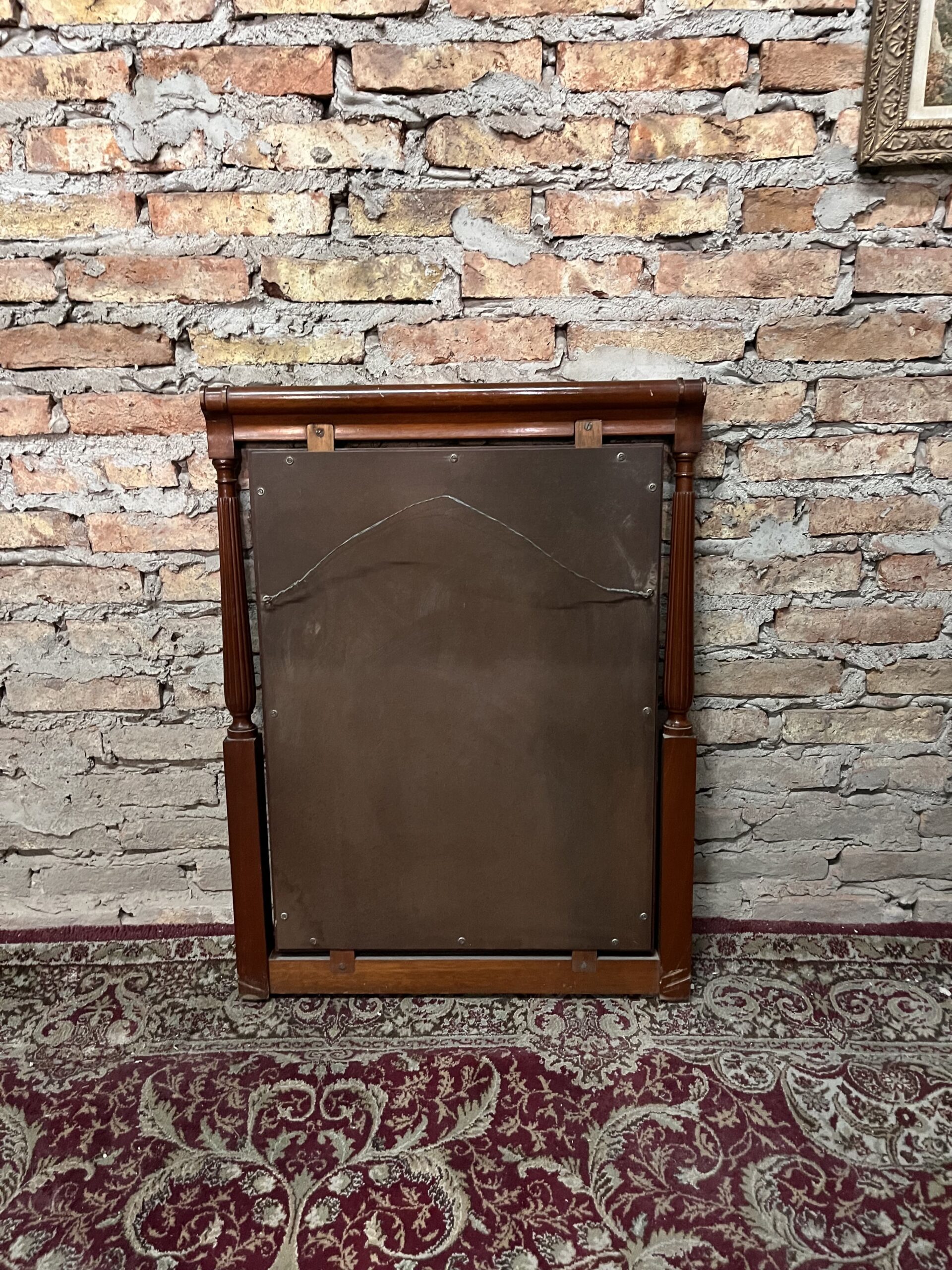 Espejo ingles de dormitorio sala biselado en color caoba - Imagen 5