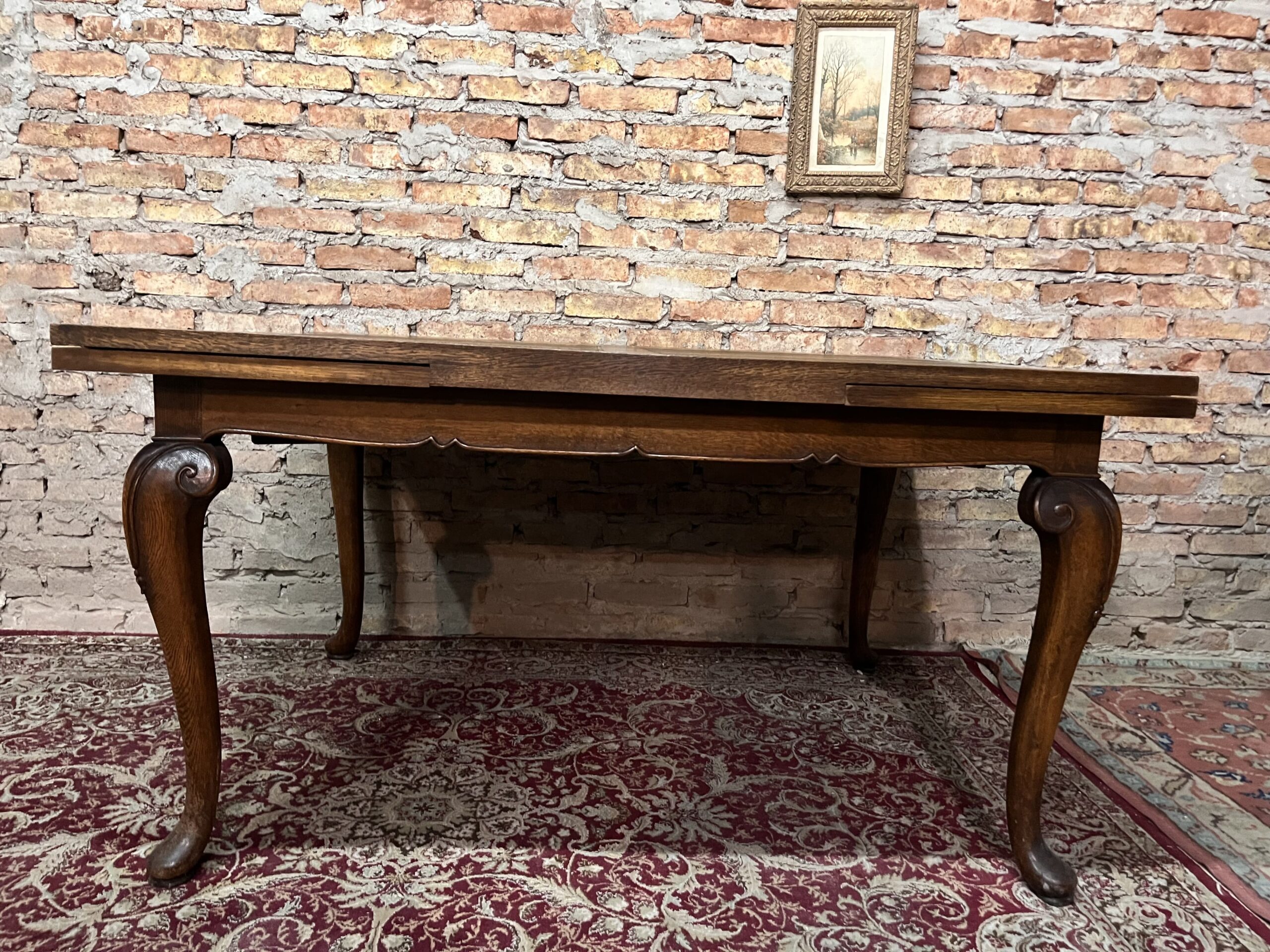 Mesa de comedor en roble de Eslavonia doble tire muy poco vista - Imagen 5