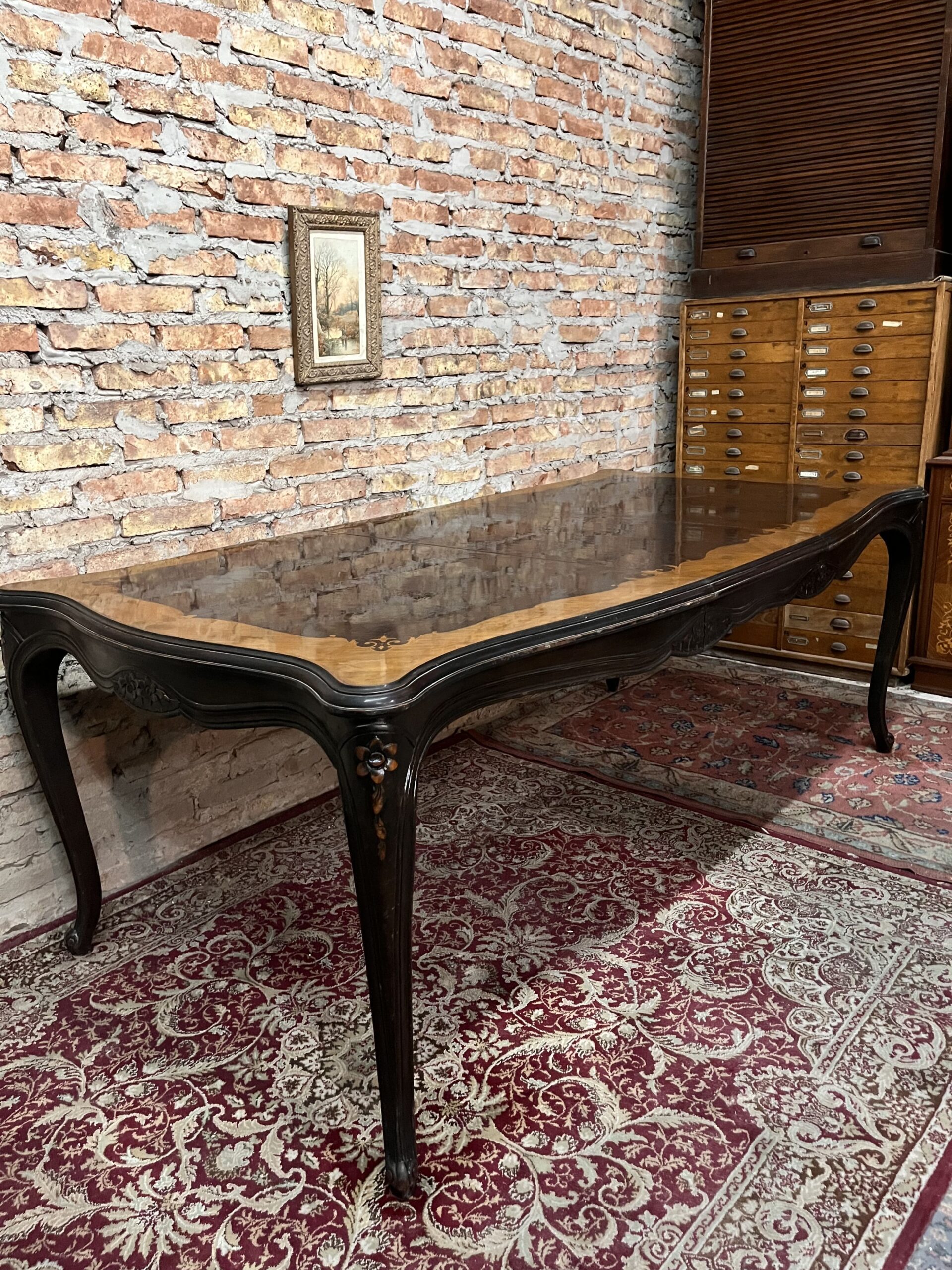 mesa francés Luis xv marqueteada de muy buen tamaño - Imagen 5