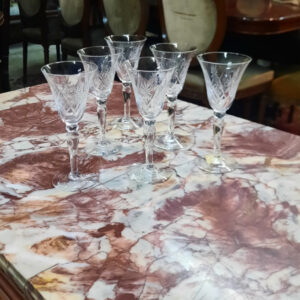 6 Copas de cristal en buen estado