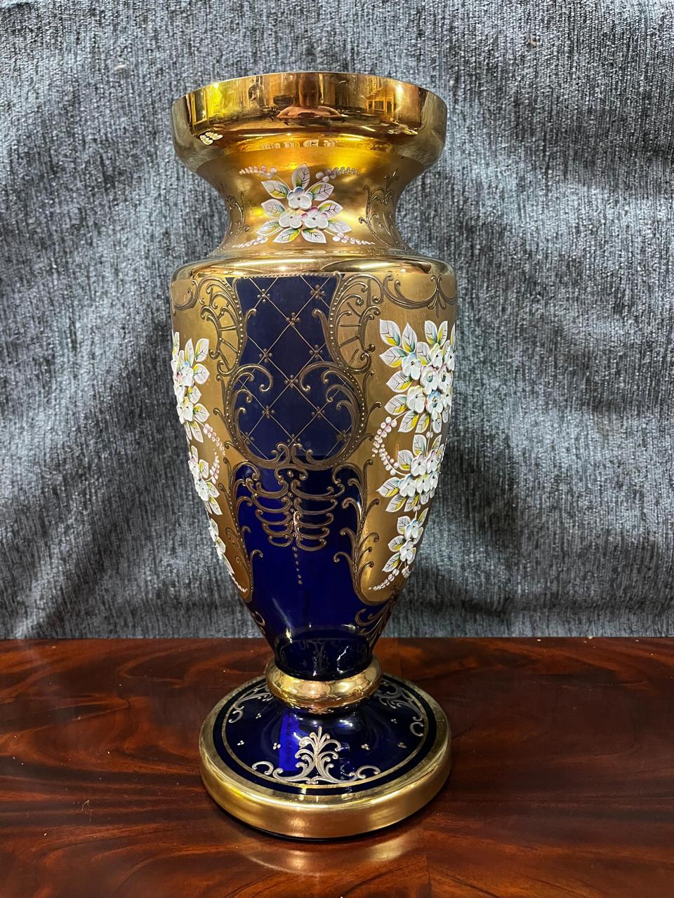 Florero veneciano sellado made in Italy con detalles en relieve en oro - Imagen 6