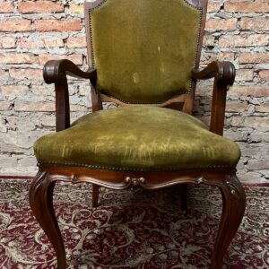 Sillón 1 cuerpo francés de escritorio sano y firme muy tallado