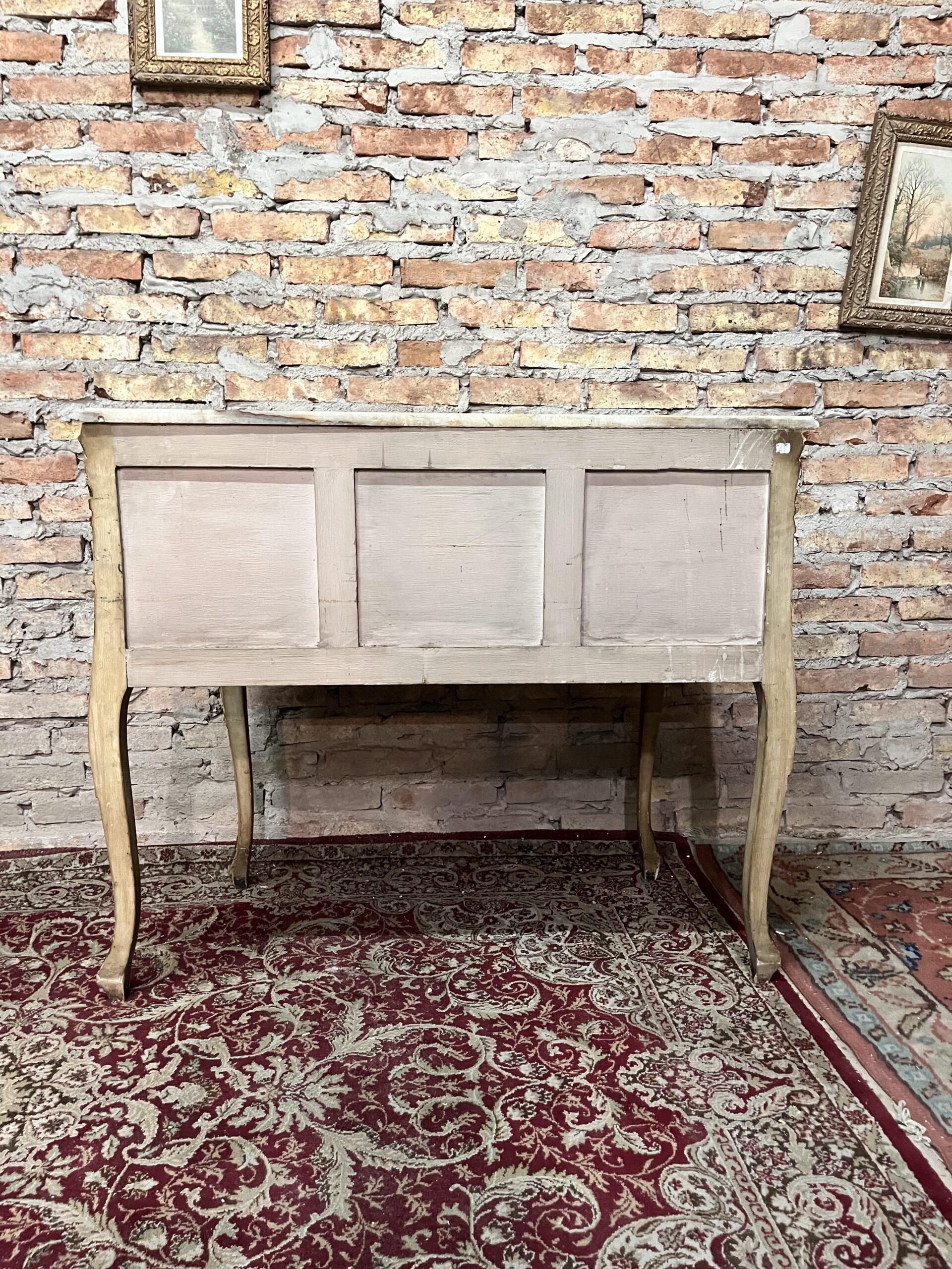 Cómoda estilo francés Luis xv colonial con mármol con su patina original - Imagen 2