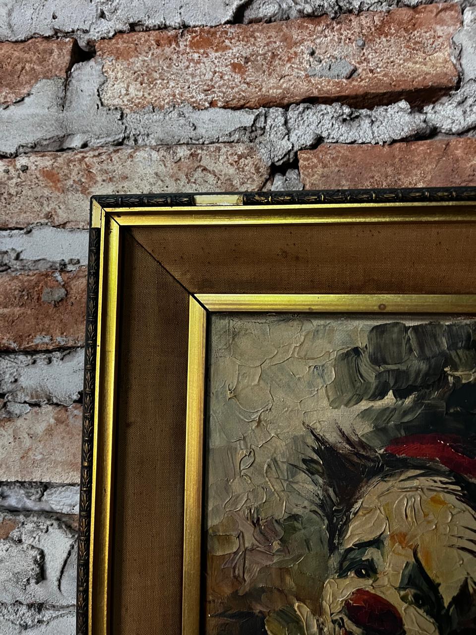 cuadro pintado al óleo de payaso, estilo expresionista - Imagen 5