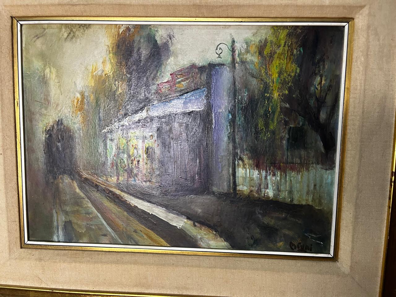 pintura de escena urbana con atmósfera nostálgica - Imagen 5
