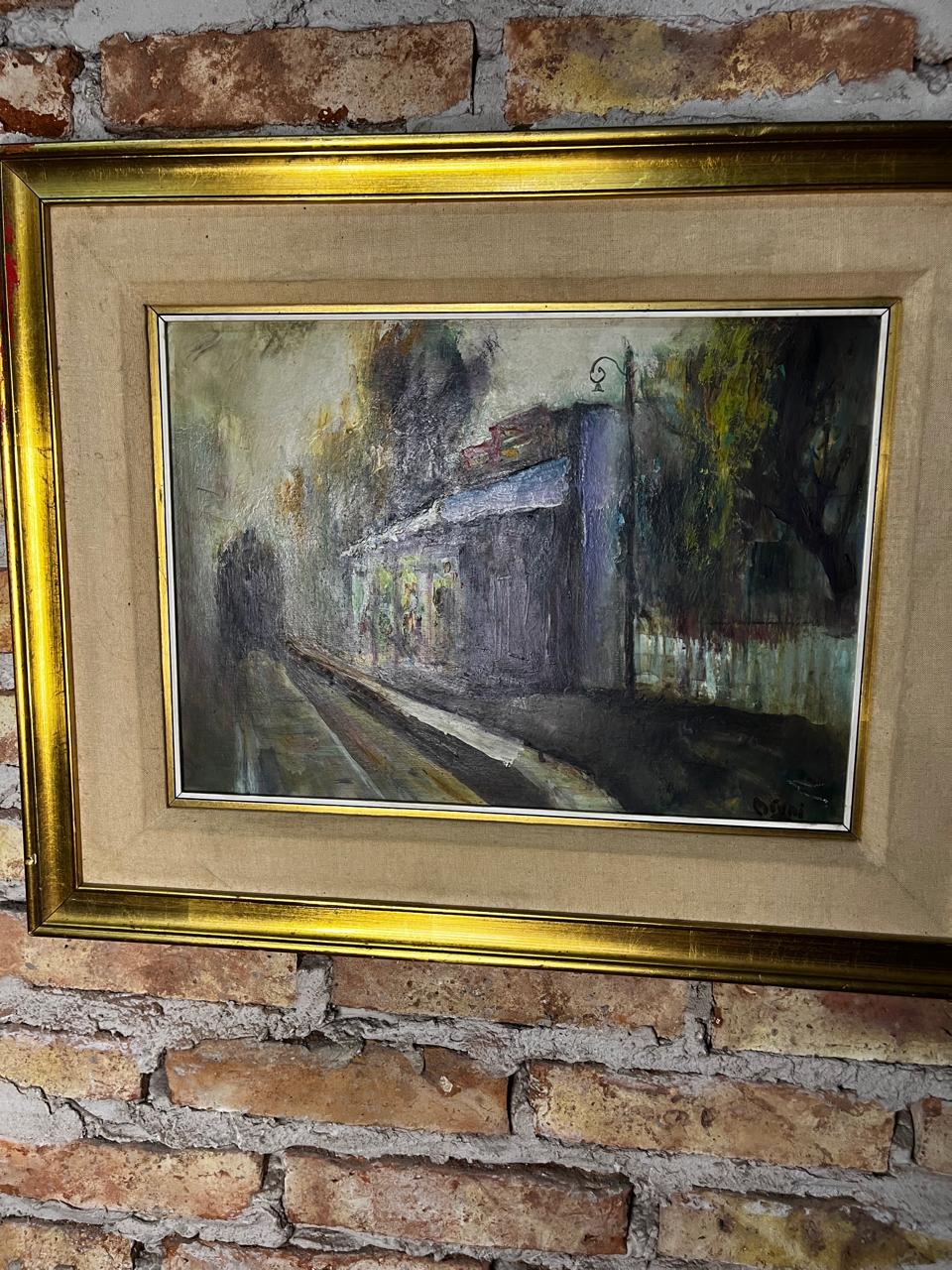 pintura de escena urbana con atmósfera nostálgica - Imagen 3